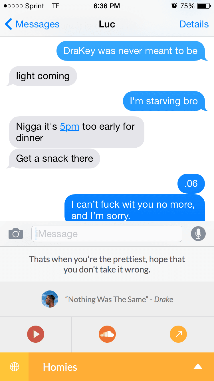 Drizzy app screen