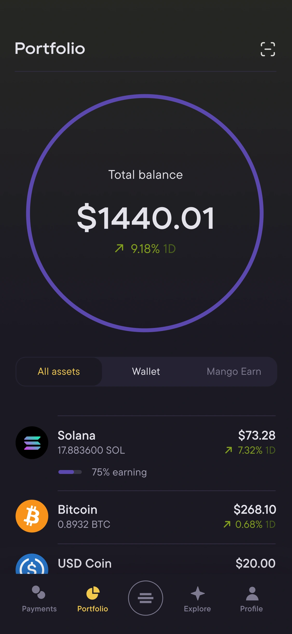 Mango Pay — Portfolio: Every asset, and what it earns